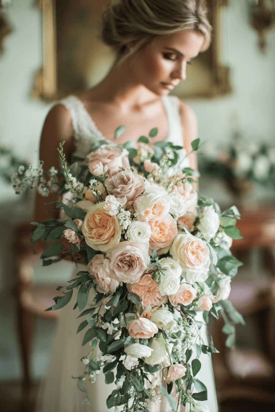 27 Beautiful Cascading Wedding Bouquets for Your Dream Wedding