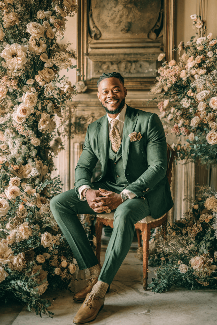 27 Green Groom Attire Combinations for a Sophisticated Wedding