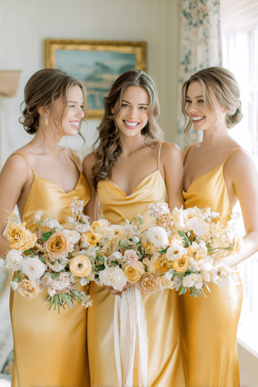 27 Stunning Butter Yellow Bridesmaid Dresses for a Chic Wedding Party