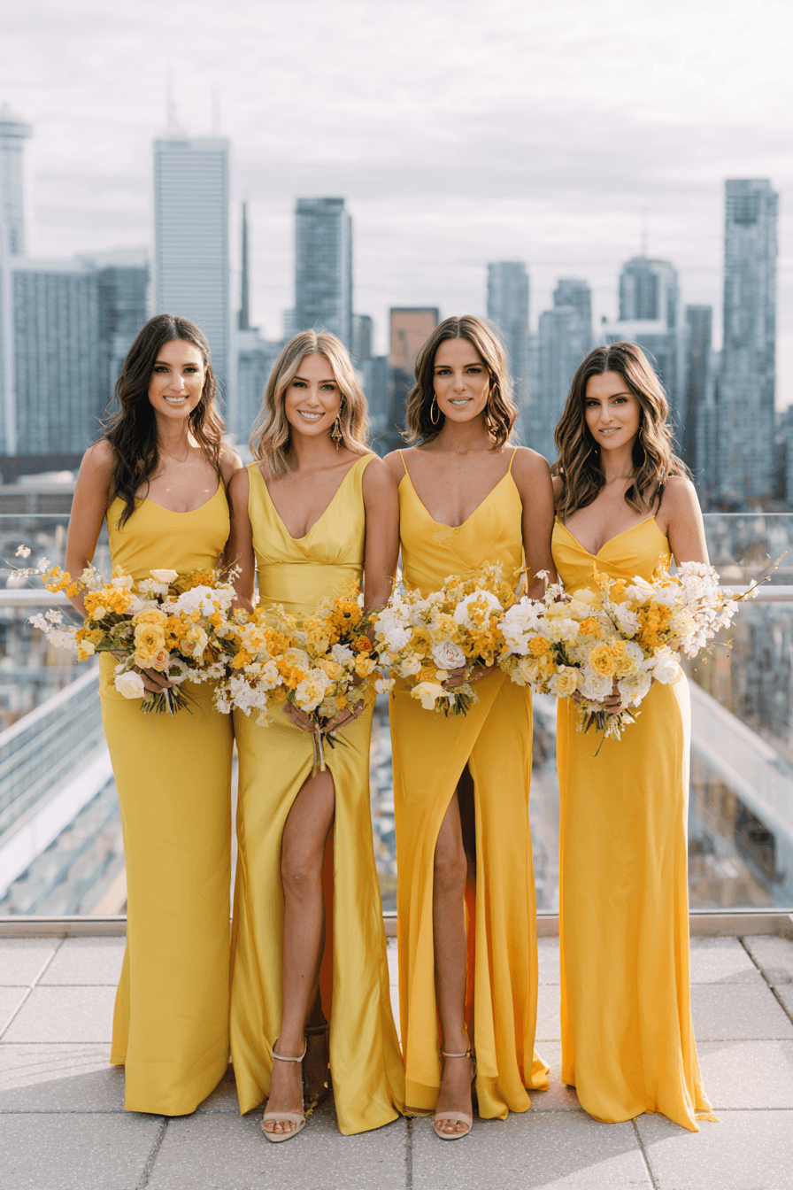 27 Stunning Butter Yellow Bridesmaid Dresses for a Chic Wedding Party