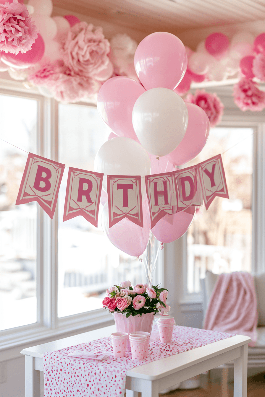27 Pink and White Birthday Decor Ideas for an Elegant Celebration