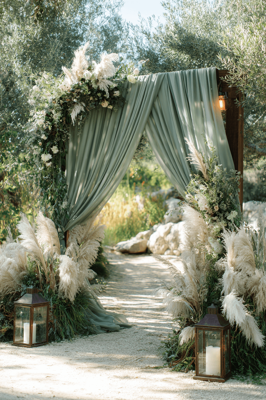 27 Beautiful Sage Green Wedding Backdrop Ideas for Every Theme
