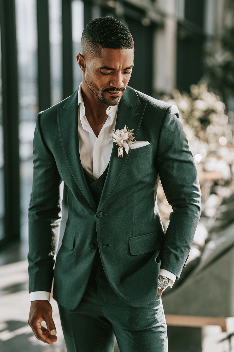 27 Green Tuxedo Wedding Ideas for a Stylish and Modern Celebration