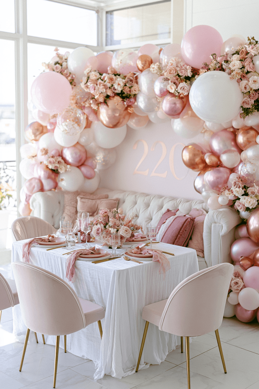 27 Pink and White Birthday Decor Ideas for an Elegant Celebration
