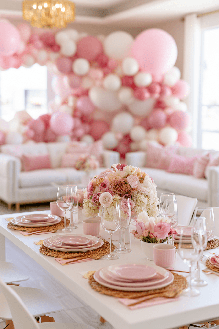 27 Pink and White Birthday Decor Ideas for an Elegant Celebration