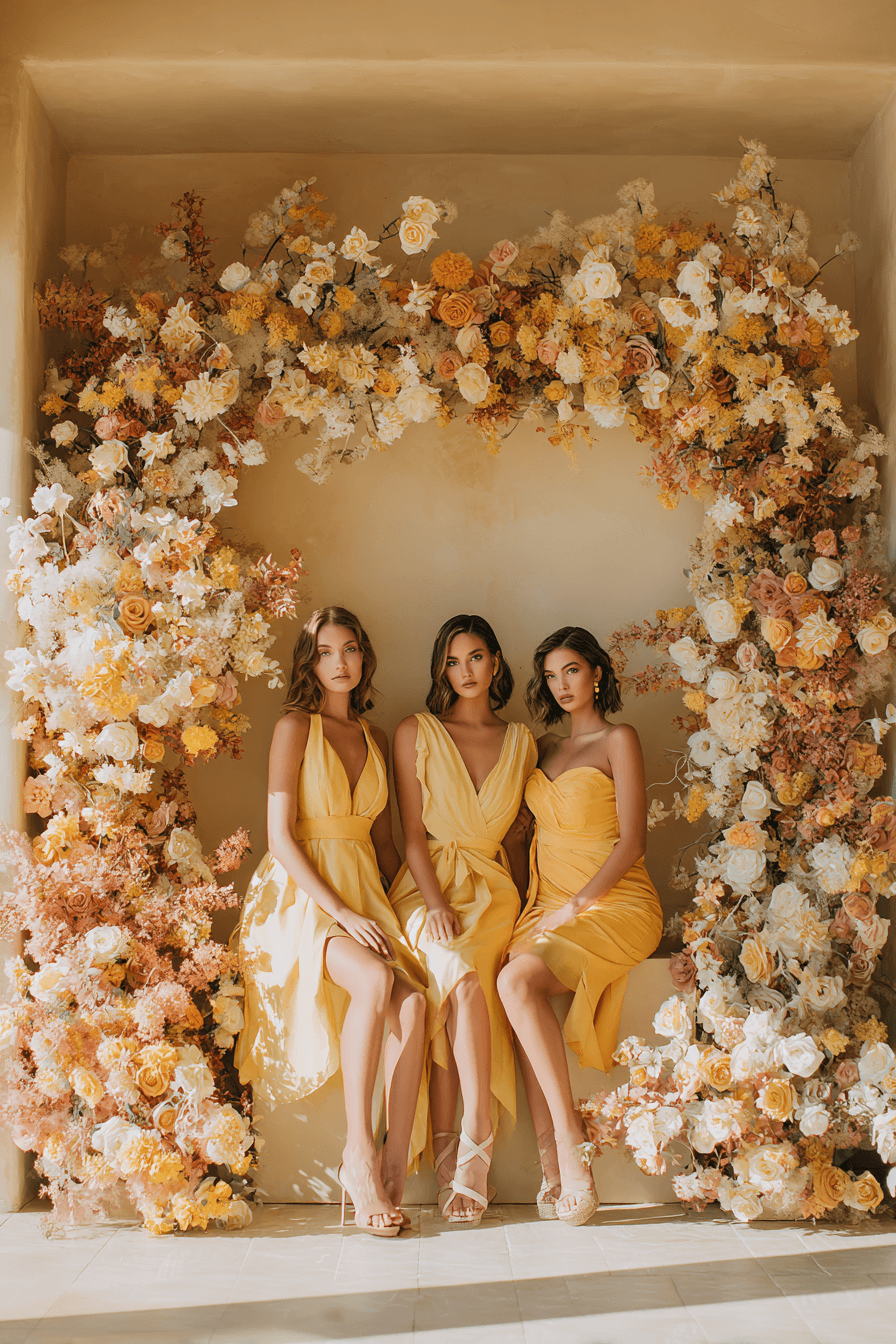 27 Stunning Butter Yellow Bridesmaid Dresses for a Chic Wedding Party