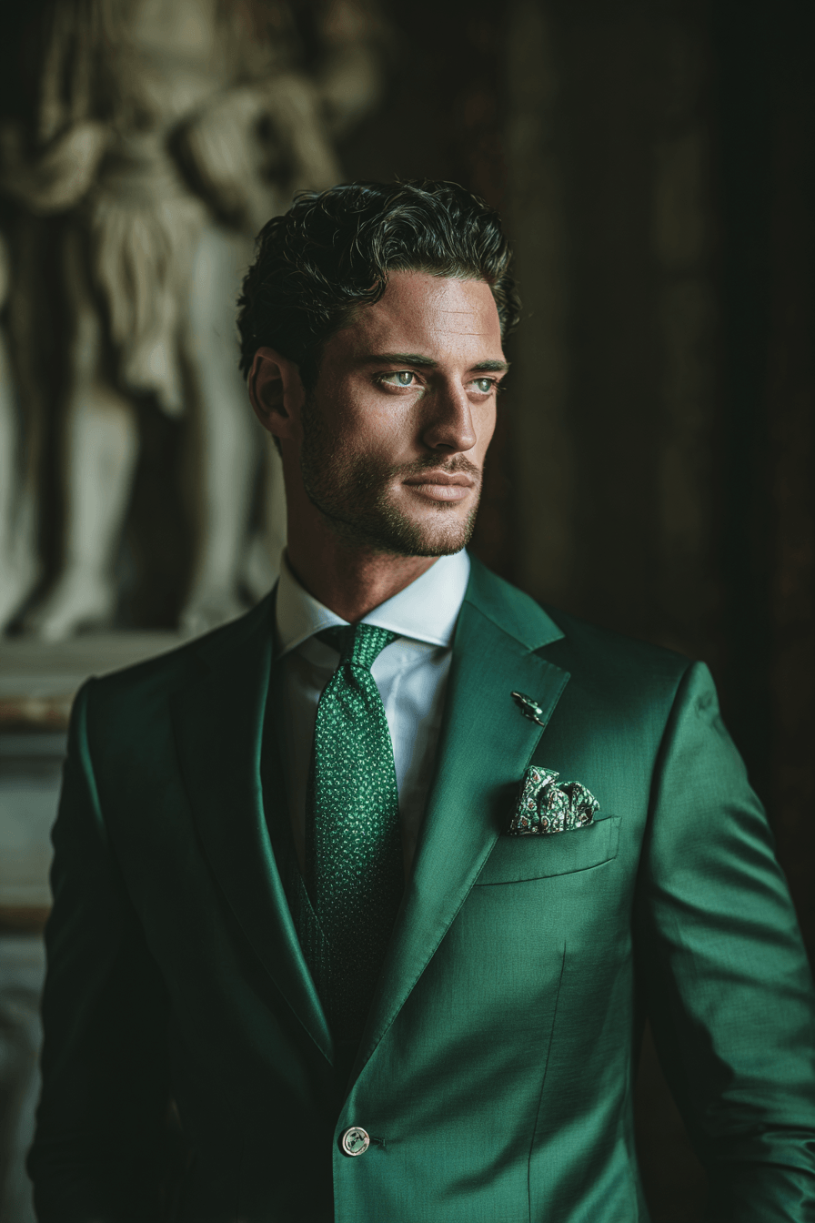 27 Green Groom Attire Combinations for a Sophisticated Wedding