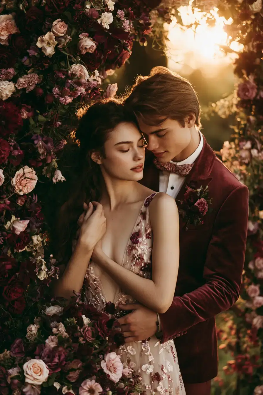 27 Beautiful Burgundy and Blush Wedding Color Combinations