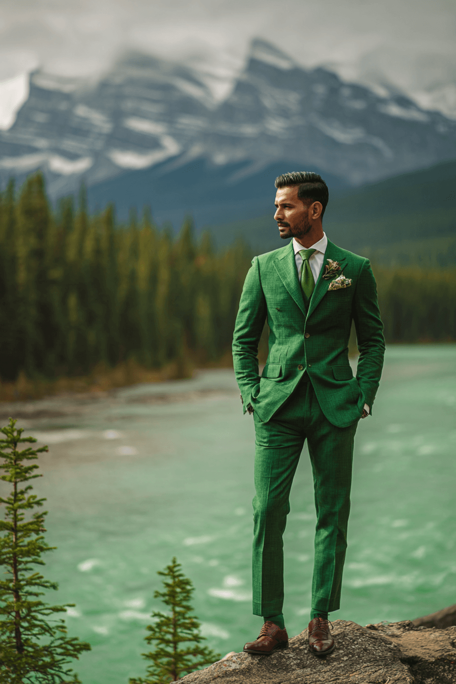 27 Green Groom Attire Combinations for a Sophisticated Wedding