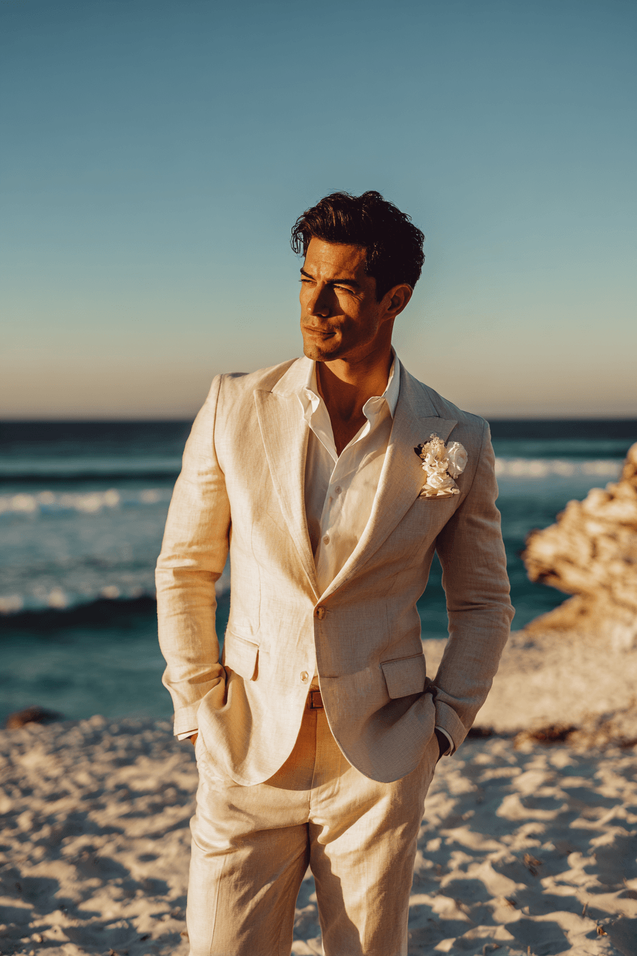 27 Beach Wedding Outfit Ideas for Men That Look Effortlessly Stylish