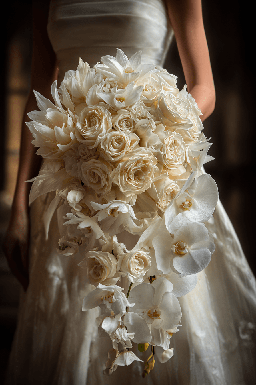 27 Beautiful Cascading Wedding Bouquets for Your Dream Wedding