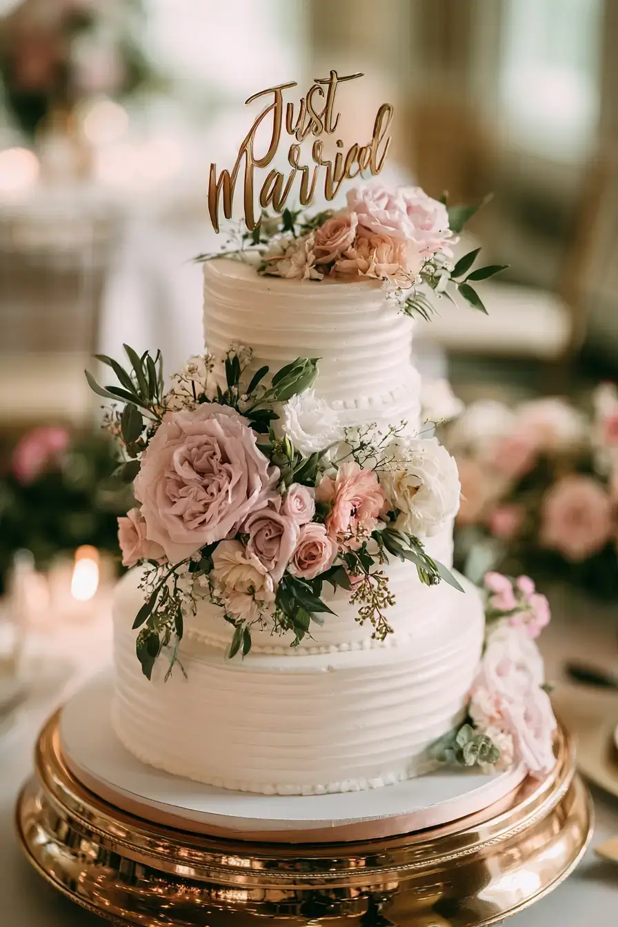 27 Elegant Just Married Cake Ideas for a Picture Perfect Reception