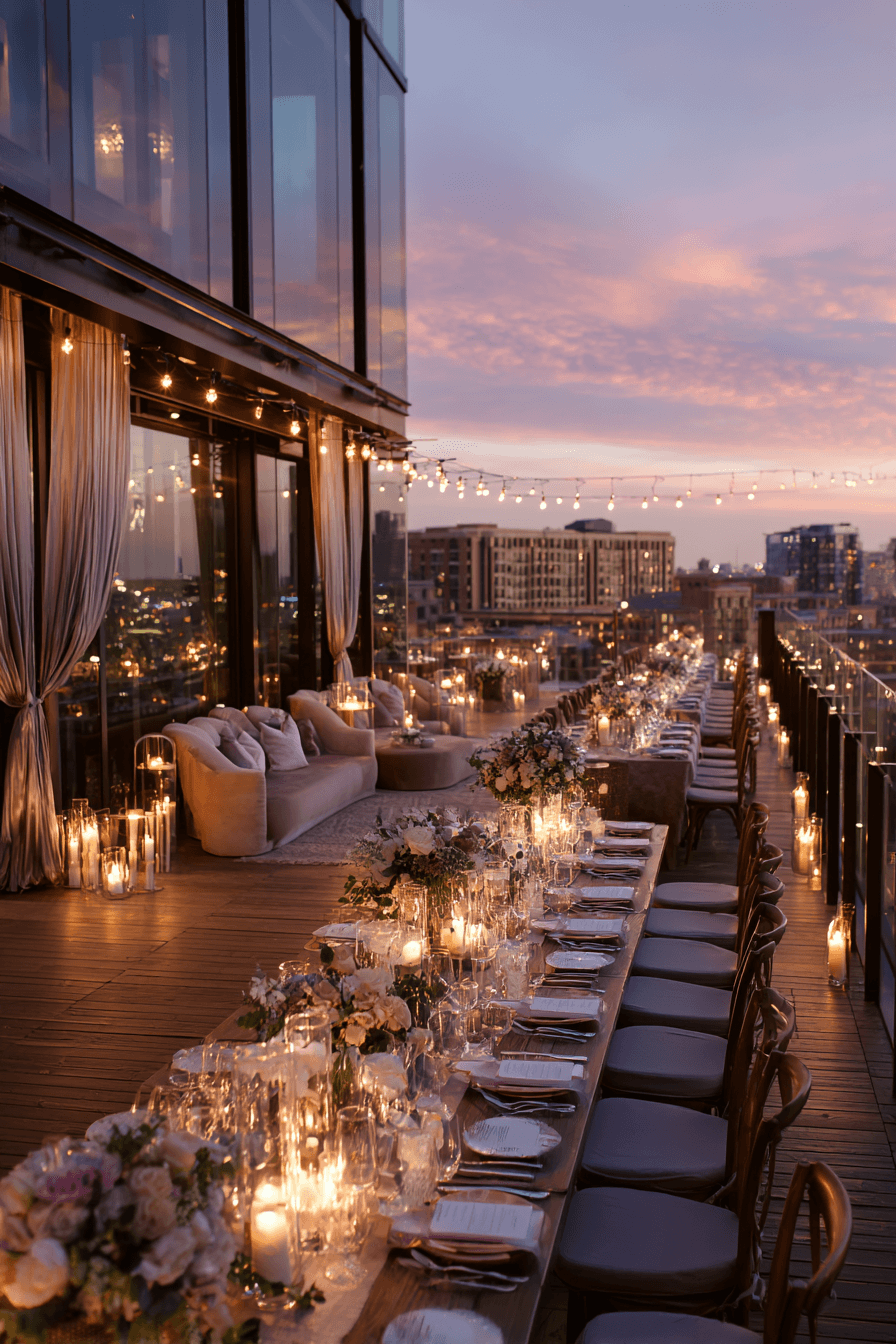 27 Breathtaking Rooftop Wedding Reception Ideas You'll Love