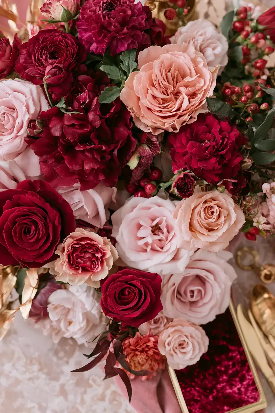 27 Beautiful Burgundy and Blush Wedding Color Combinations