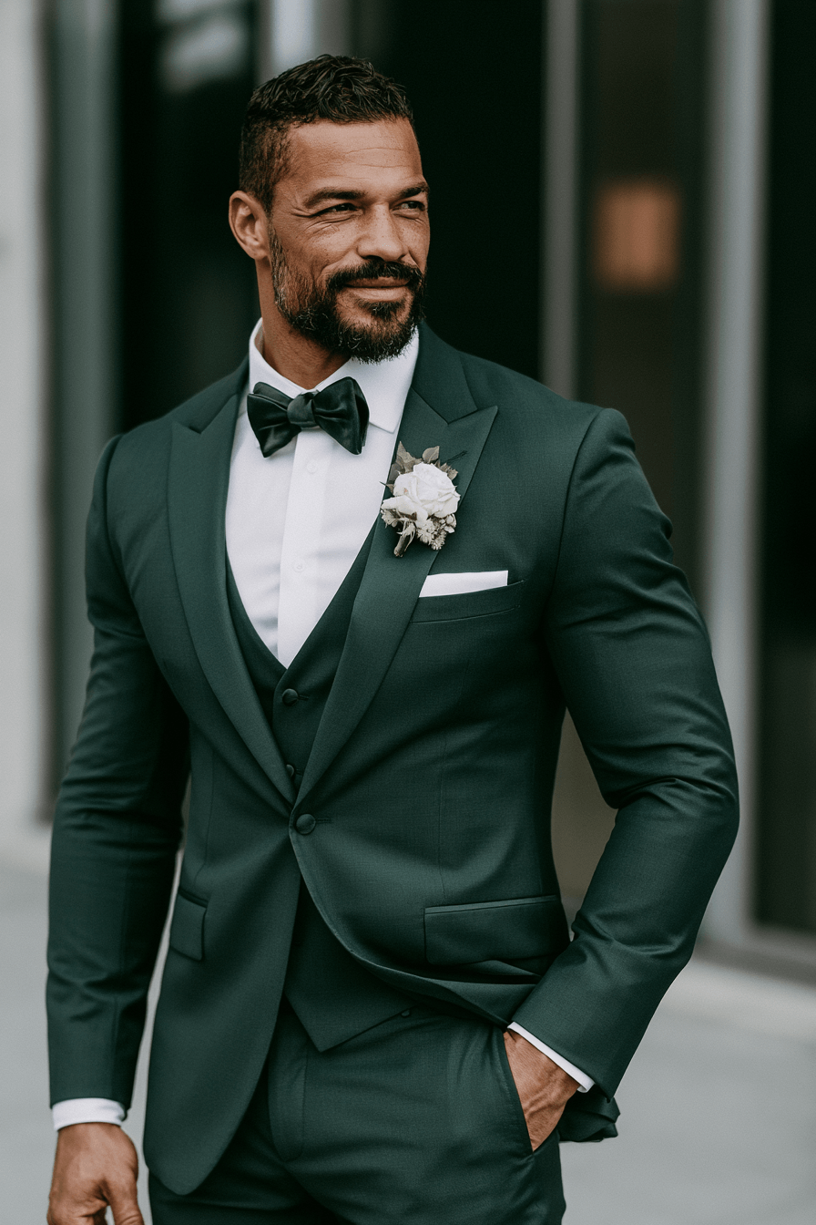27 Green Tuxedo Wedding Ideas for a Stylish and Modern Celebration