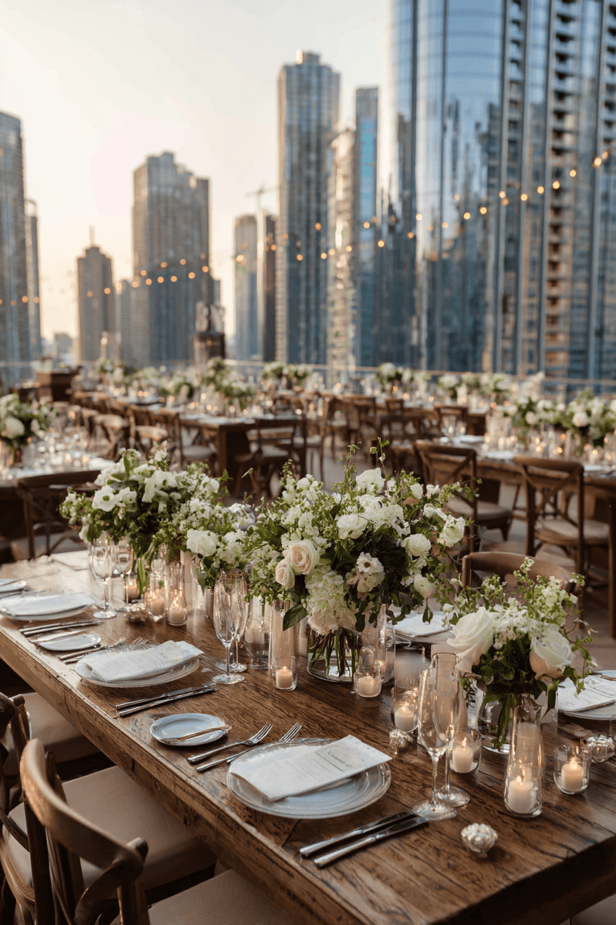 27 Breathtaking Rooftop Wedding Reception Ideas You'll Love