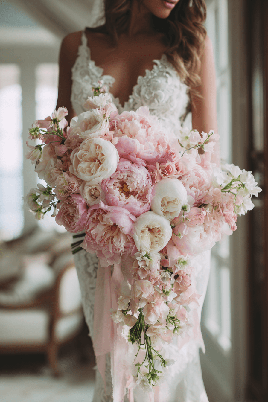 27 Beautiful Cascading Wedding Bouquets for Your Dream Wedding