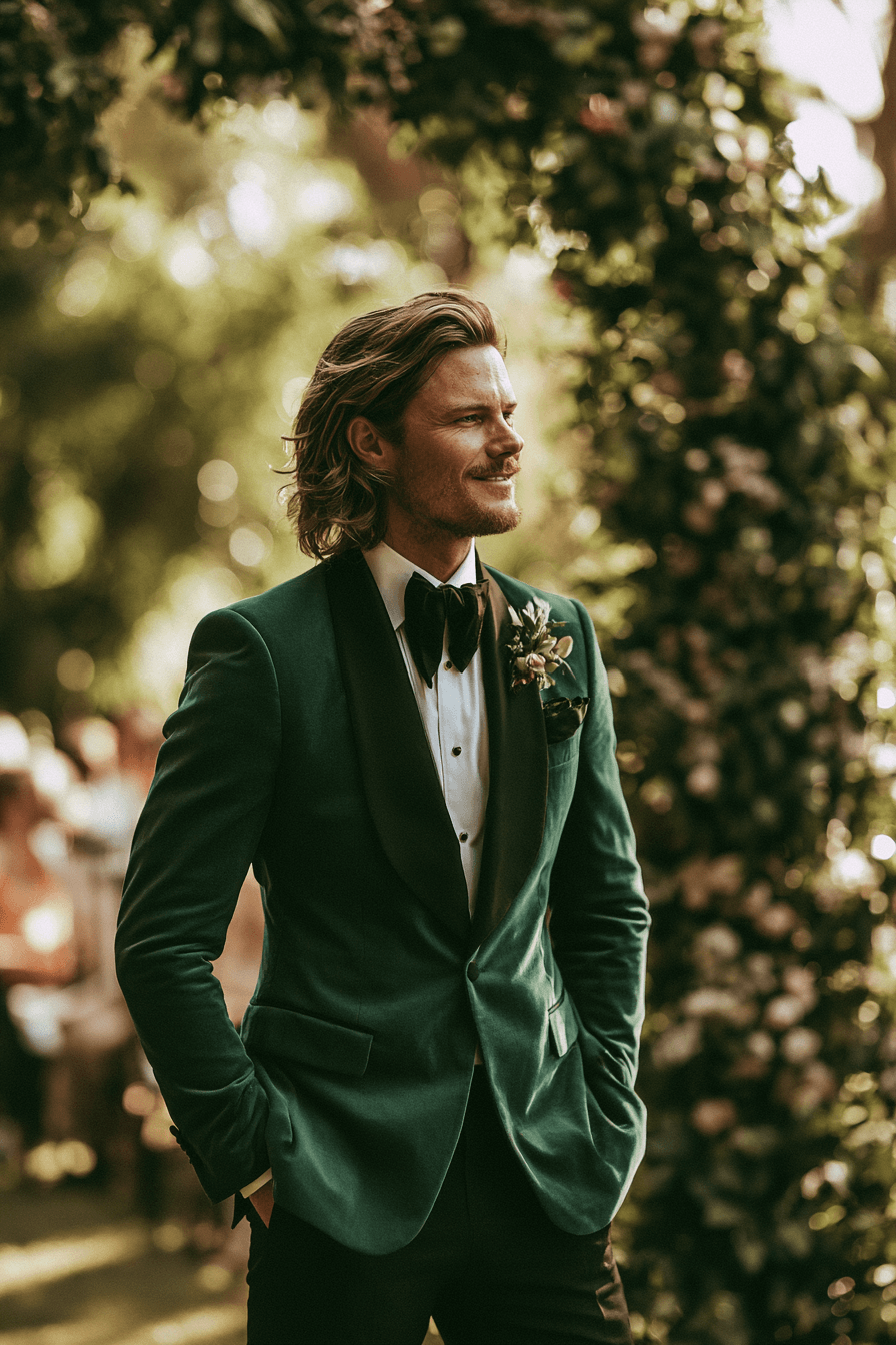 27 Green Tuxedo Wedding Ideas for a Stylish and Modern Celebration
