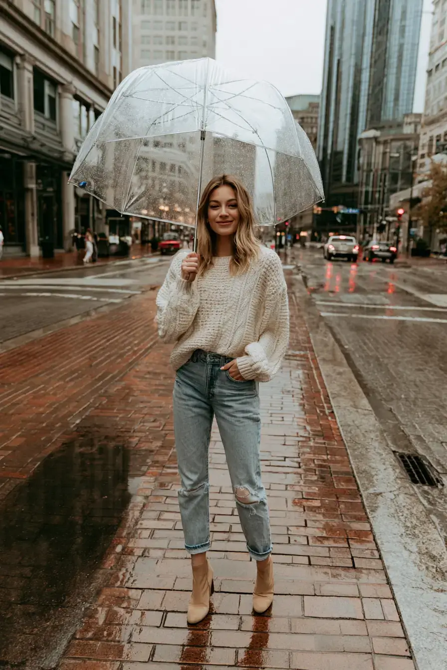 27 Chic Rainy Day Outfits You'll Want to Wear All Season