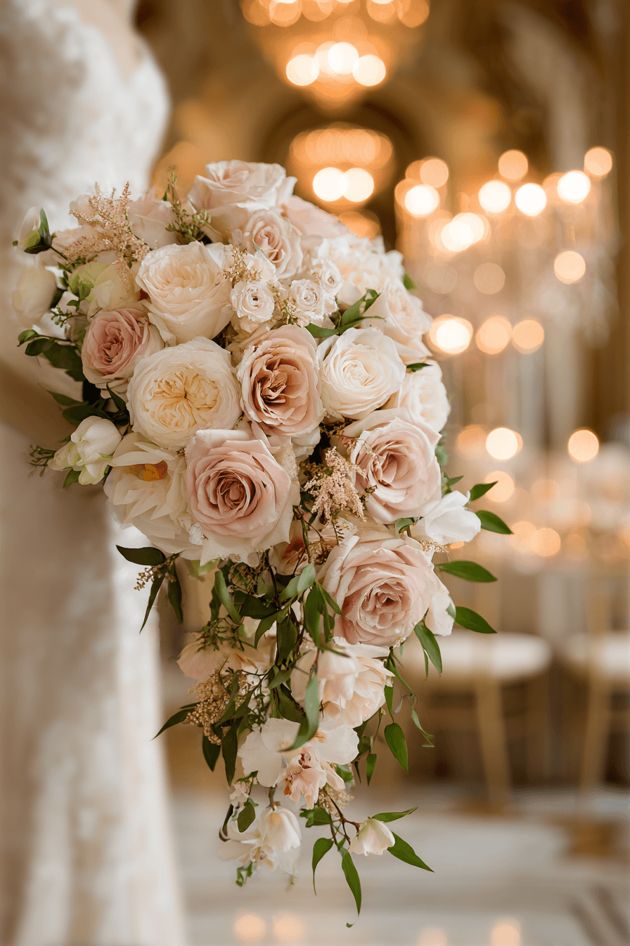 27 Beautiful Cascading Wedding Bouquets for Your Dream Wedding