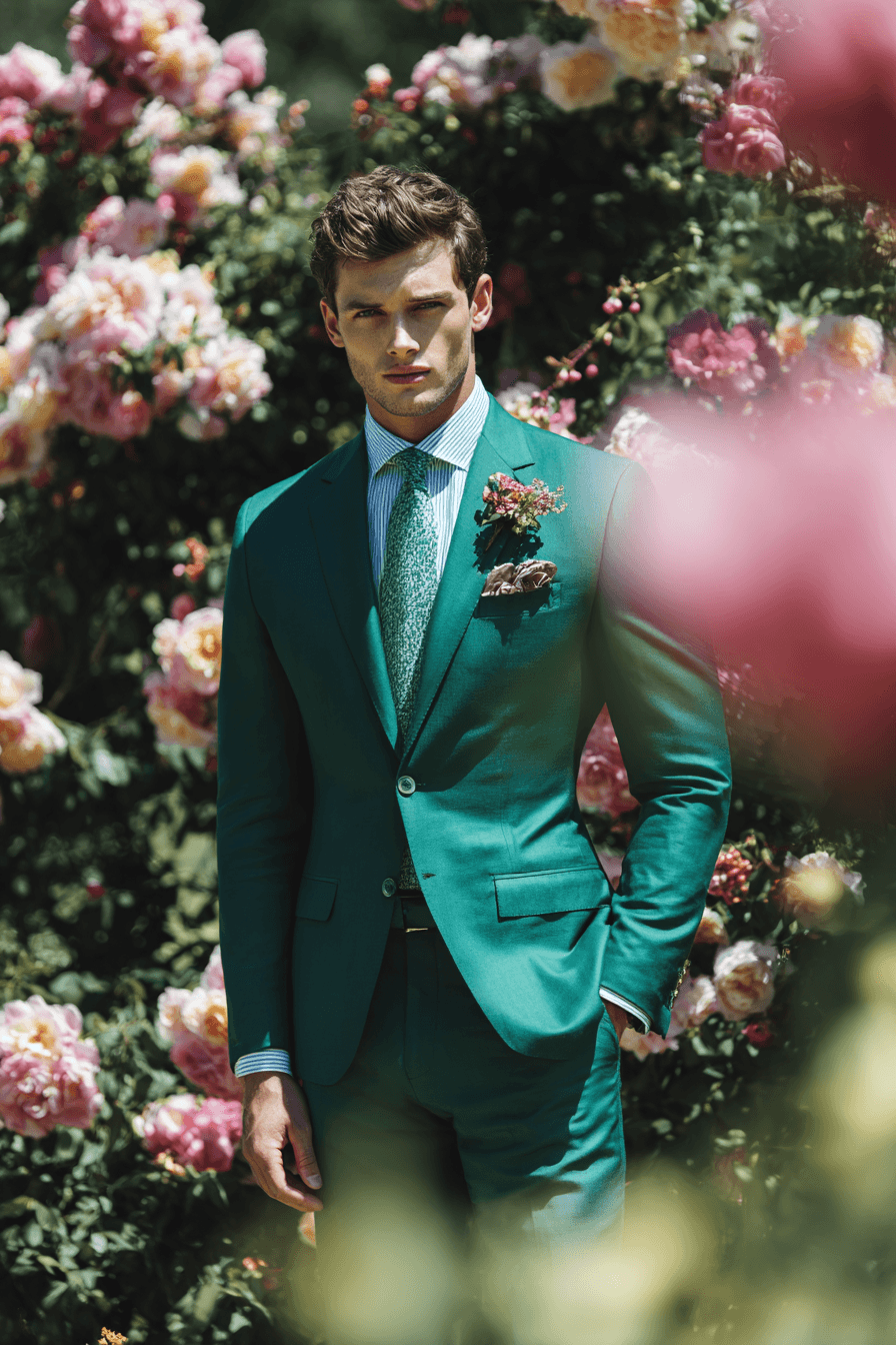 27 Green Groom Attire Combinations for a Sophisticated Wedding