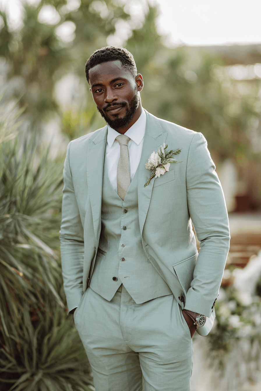 27 Green Groom Attire Combinations for a Sophisticated Wedding
