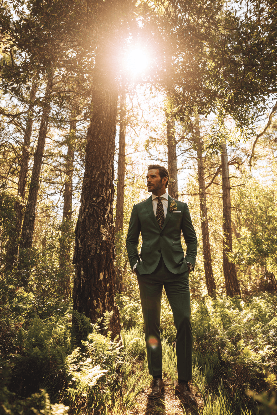 27 Green Groom Attire Combinations for a Sophisticated Wedding