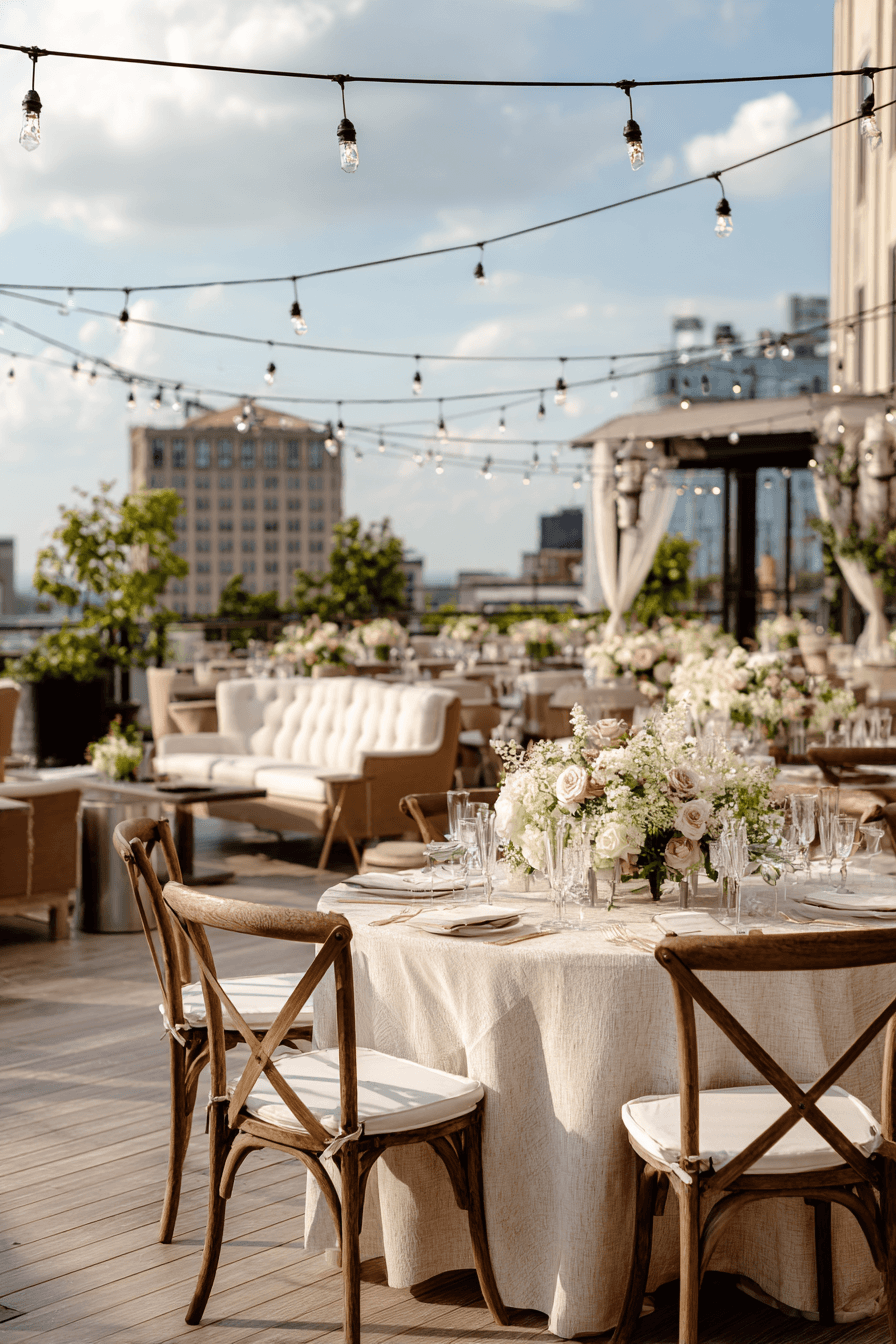 27 Breathtaking Rooftop Wedding Reception Ideas You'll Love