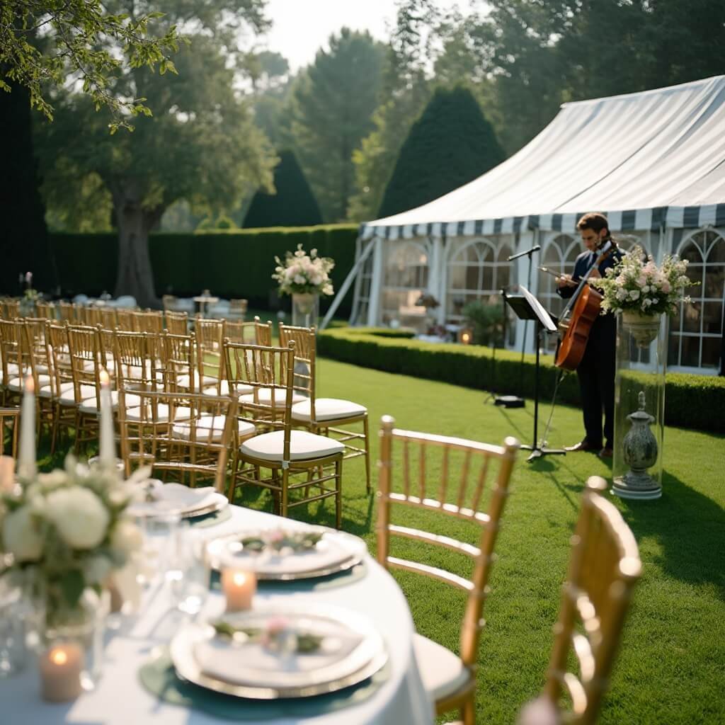Backyard Wedding Ideas That Actually Work (Not Just Pinterest Fantasies) Formal garden wedding setup