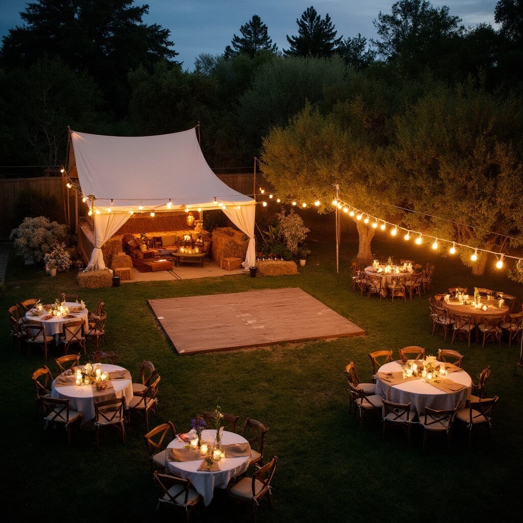 Backyard Wedding Ideas That Actually Work (Not Just Pinterest Fantasies) Rustic backyard wedding reception
